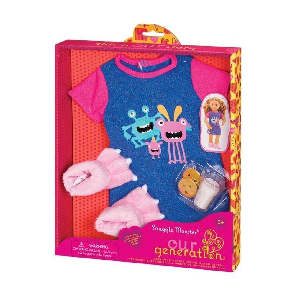 Camisão De Pijama Com Pantufas Our Generation Candide 0261