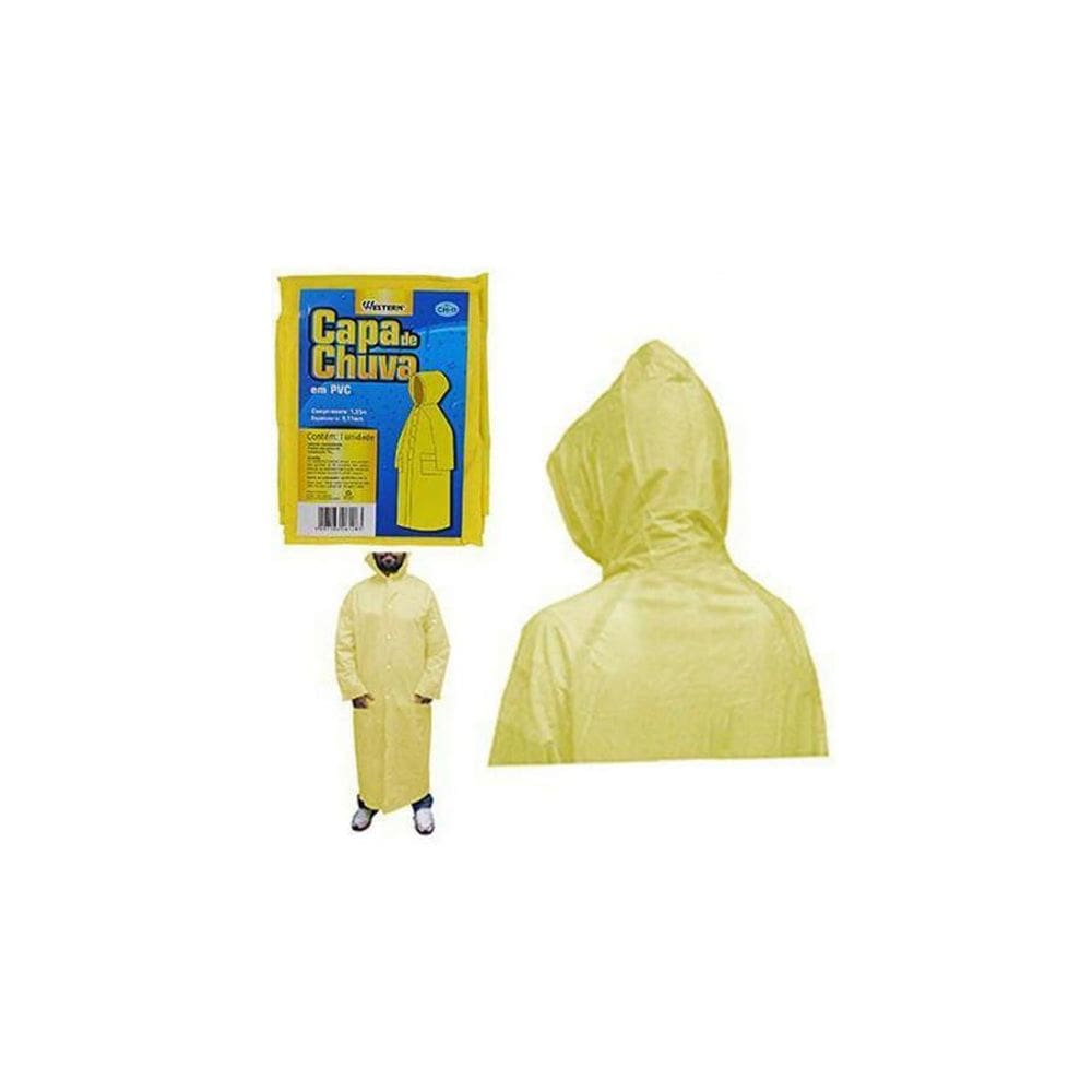 Capa De Chuva Pvc Adulto Western Sem Forro