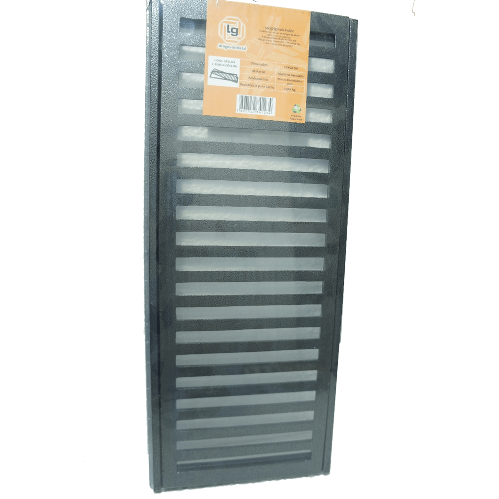 Conjunto Grelha de Aluminio 20X100 Onix - CJ20X100OX - LGMAIS