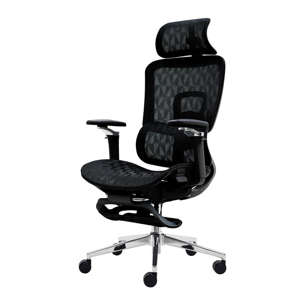 Cadeira Ergonômica Office Mesh Premium Reclinável Braço 5D Preta