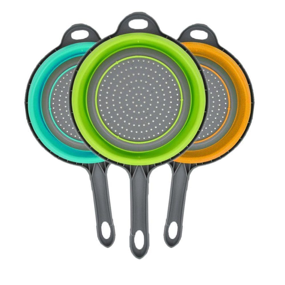 Escorredor De Silicone Dobrável Alimentos Macarrão 3X24X43Cm