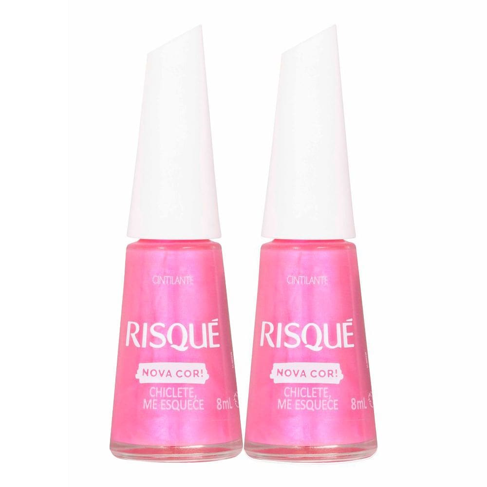 Kit 2 Esmalte Risqué Chiclete, Me Esquece 8ml