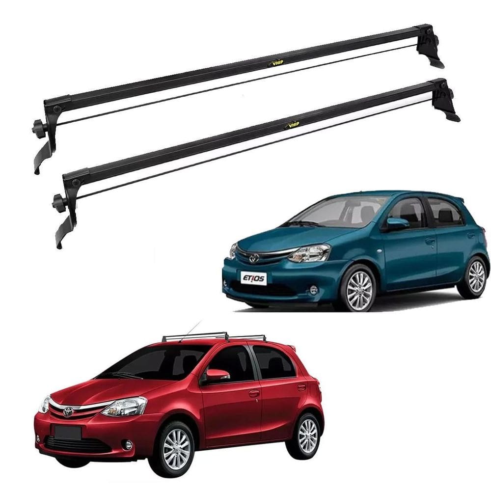 Rack Teto Etios 2012 A 2021 Fixado Entre Portas Preto
