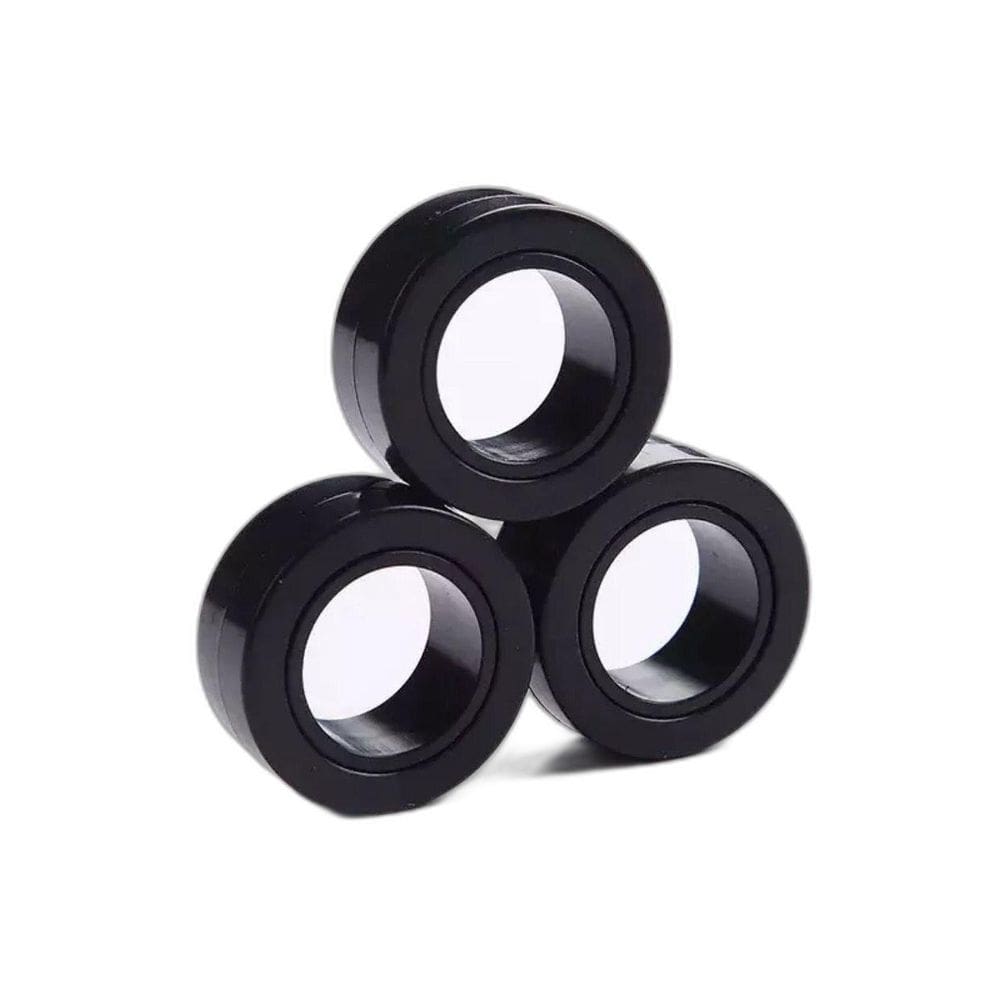 Anel Magnético Spinner Fidget Toy Cor Preto Anel Interno