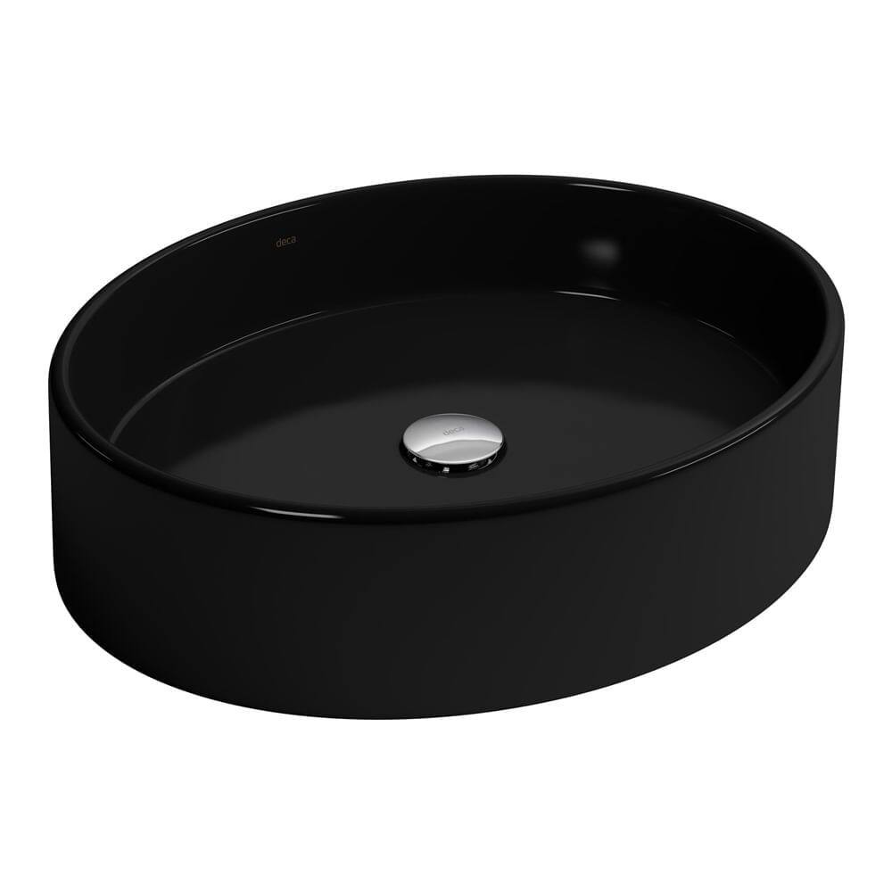 Cuba de Apoio Lavatório Oval 50X41cm Ébano - L.93.95