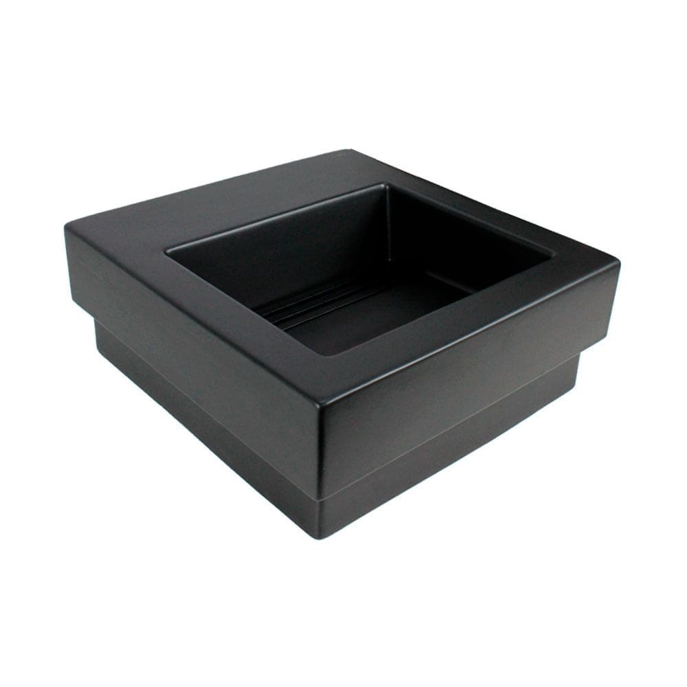 Cuba de Sobrepor Retangular com Grelha e Válvula Oculta 42,5X41cm Ébano Fosco Black Matte - L1042. BL.MT.94