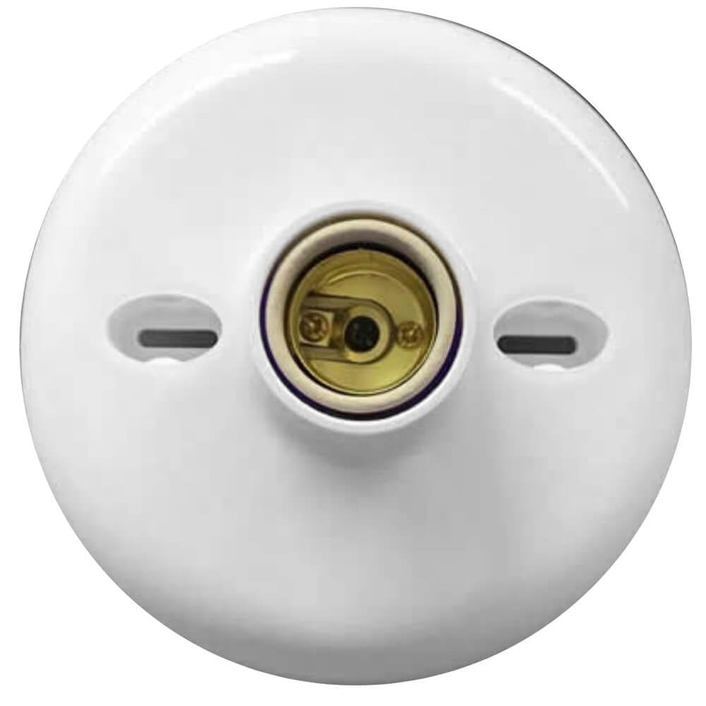 Plafon Com Soquete Porcelana E27 Branco - MP0553 - INCER