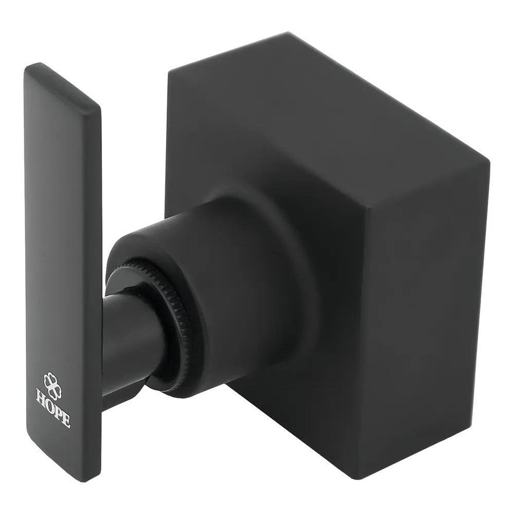 2X Acabamento Registro Preto Deca Metal Quadrado 1/2, 3/4 E