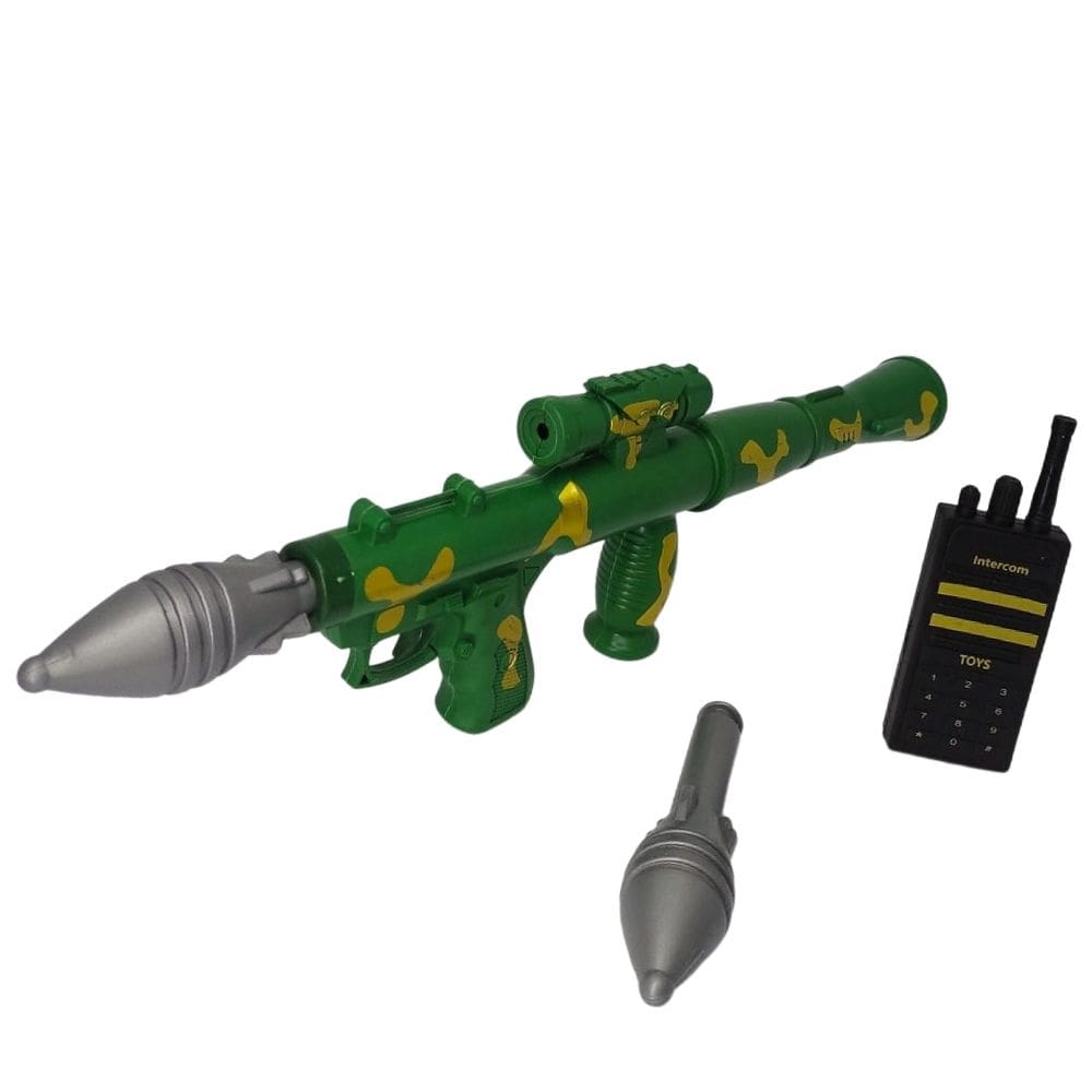Lançador Morteiro Bazuca Atira Dardos Mísseis Com Radio 35cm