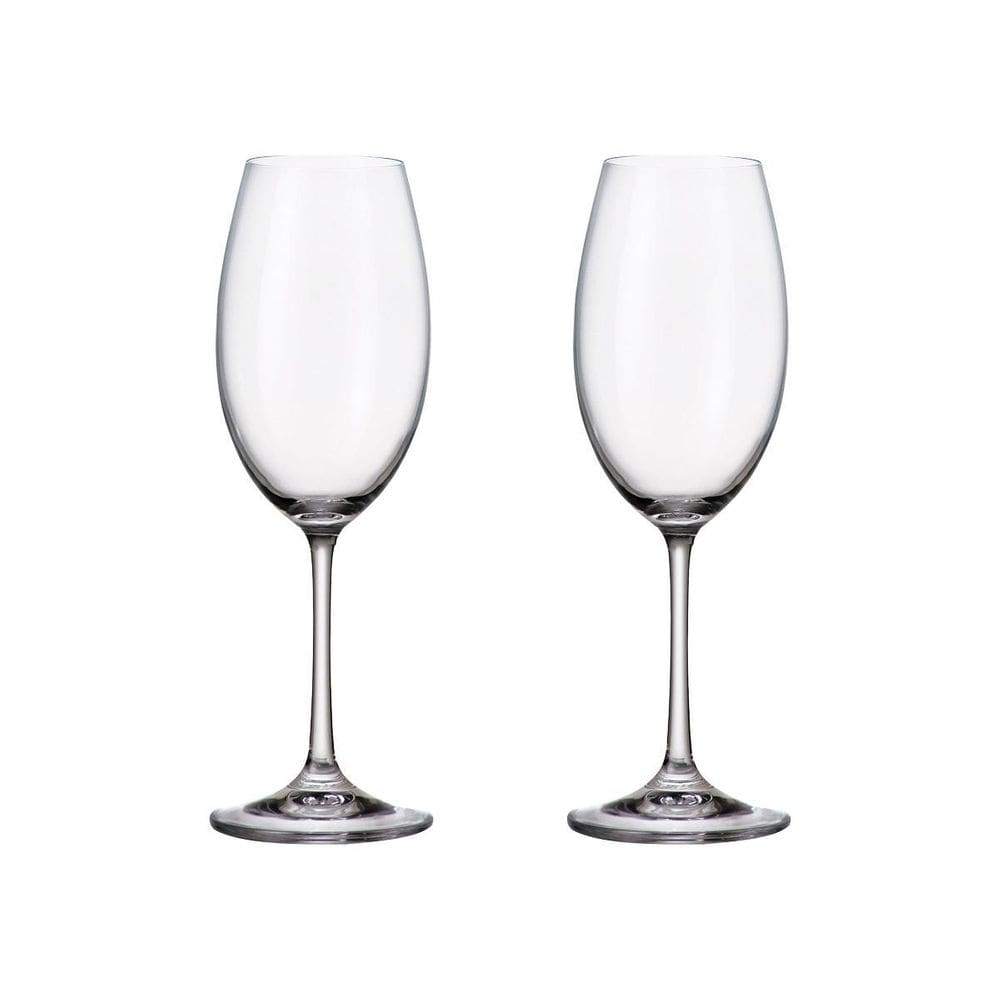 Jogo 2 Taças De Cristal Vinho Branco 300 Ml Milvus Bohemia