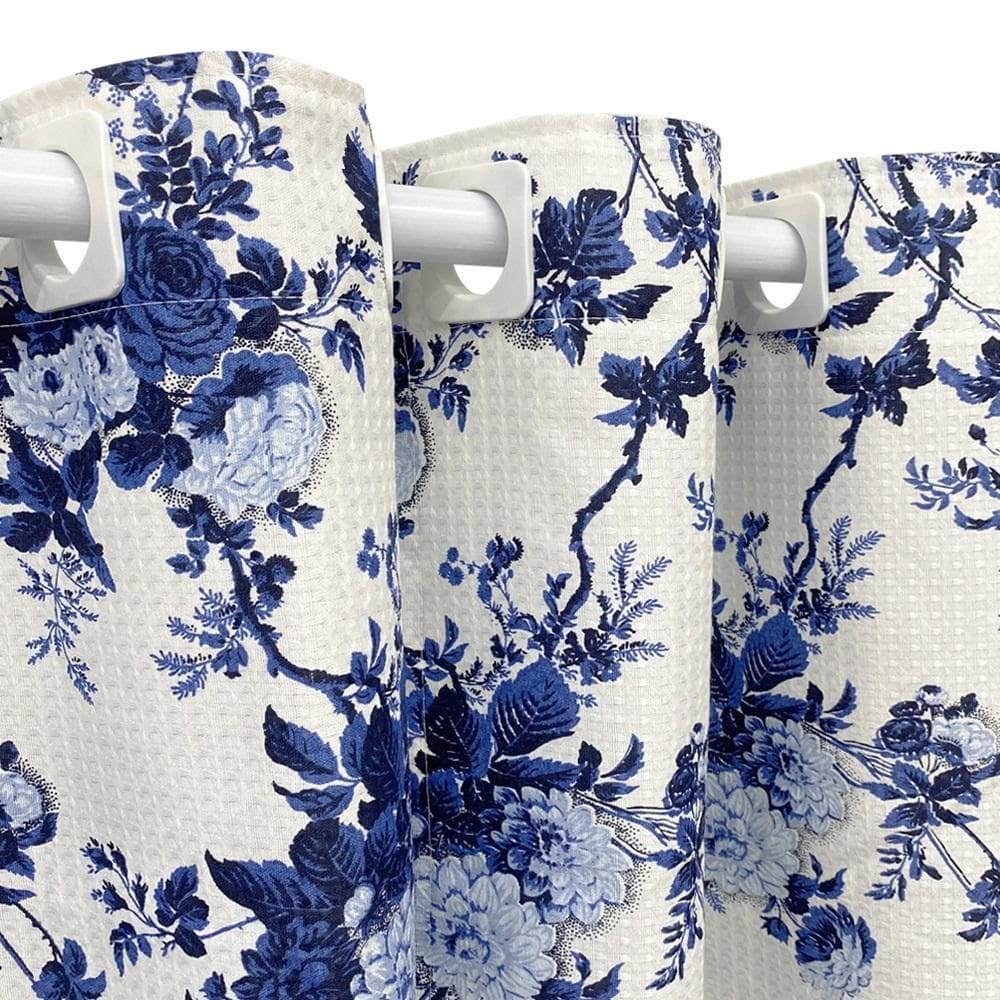 Cortina Varão Piquet Liso Ou Floral 6,00X2,50 Porta Balcão