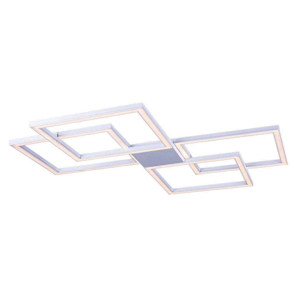 Plafon Sobrepor Perfil Led 96W Design Moderno Quarto Sala