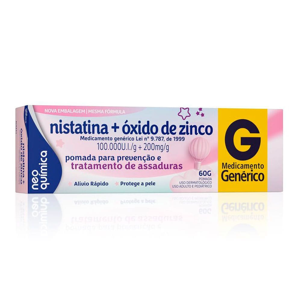 Nistatina + Óxido de Zinco Neo Química  Pomada com 60g