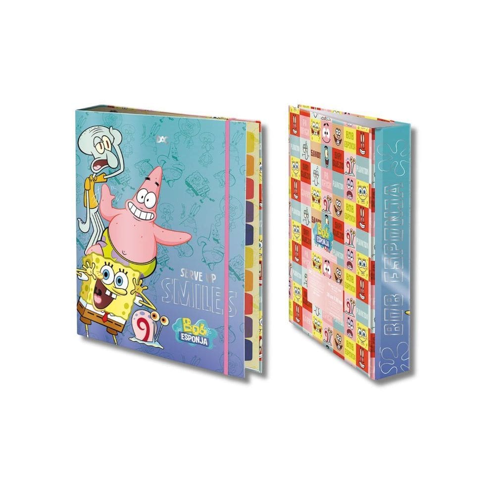 Caderno Escolar Argolado Universitario Bob Esponja 48Fls Dac