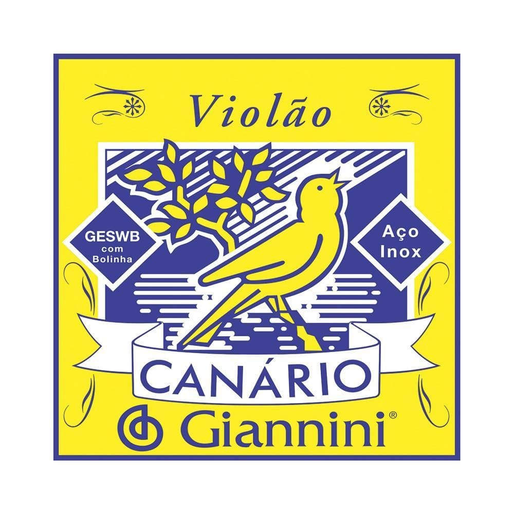 3 Corda De Aco Giannini Canario Geswb3 Para Violao Com