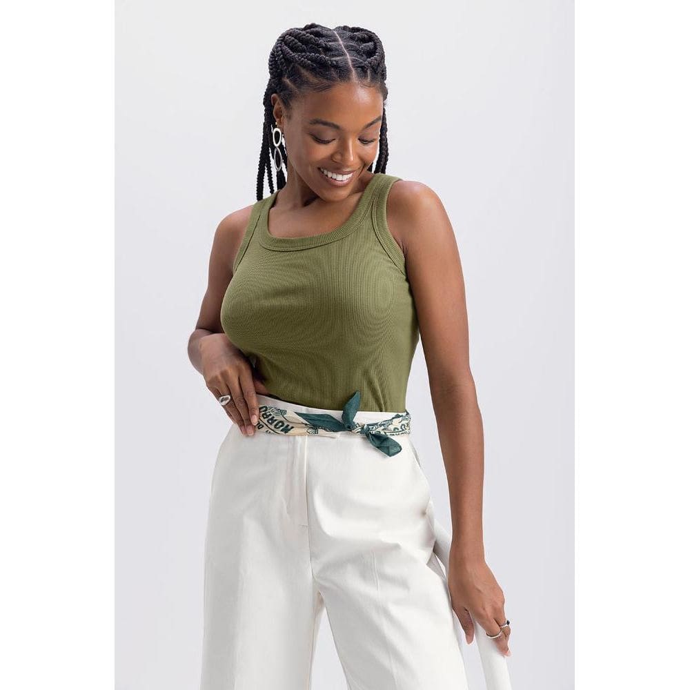 Blusa feminina em ribana canelada Essendi - M