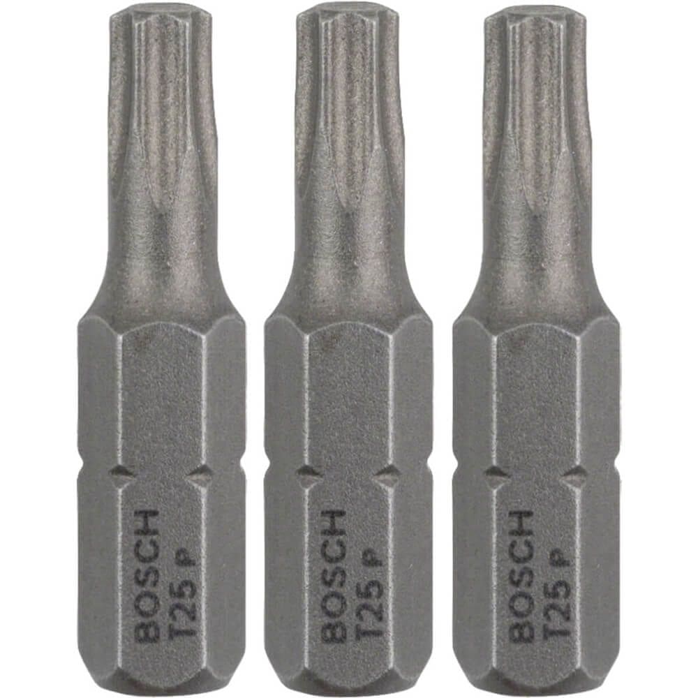Bits Torx Extra Hard T25 25mm 3 Unidades - 2607001615000 - BOSCH