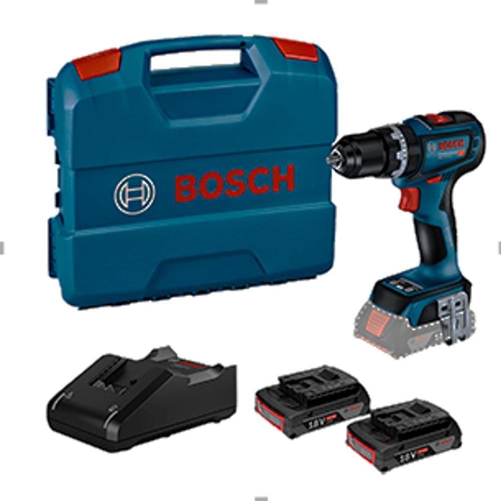 Parafusadeira 1/2 Gsb 18V+2 Bateria+Carrega E Maleta Bosch