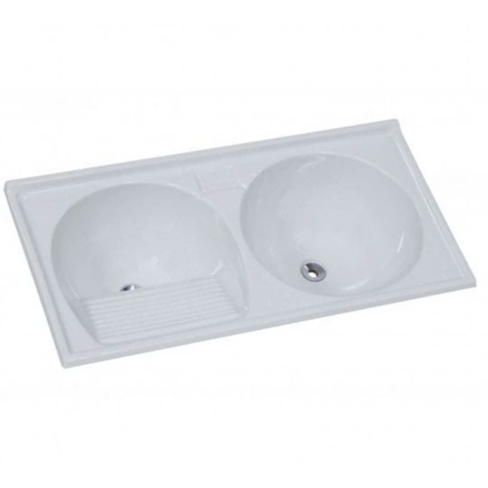 Tanque Standart Duplo 100x51cm Branco - 500107 - A.J. RORATO