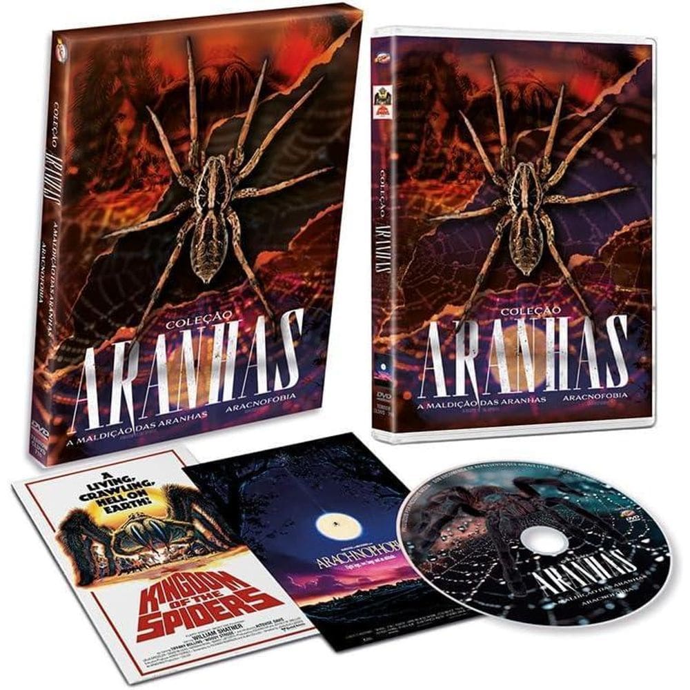 Box Coleção Aracnofobia + A Maldição Das Aranhas Dvd + Cards