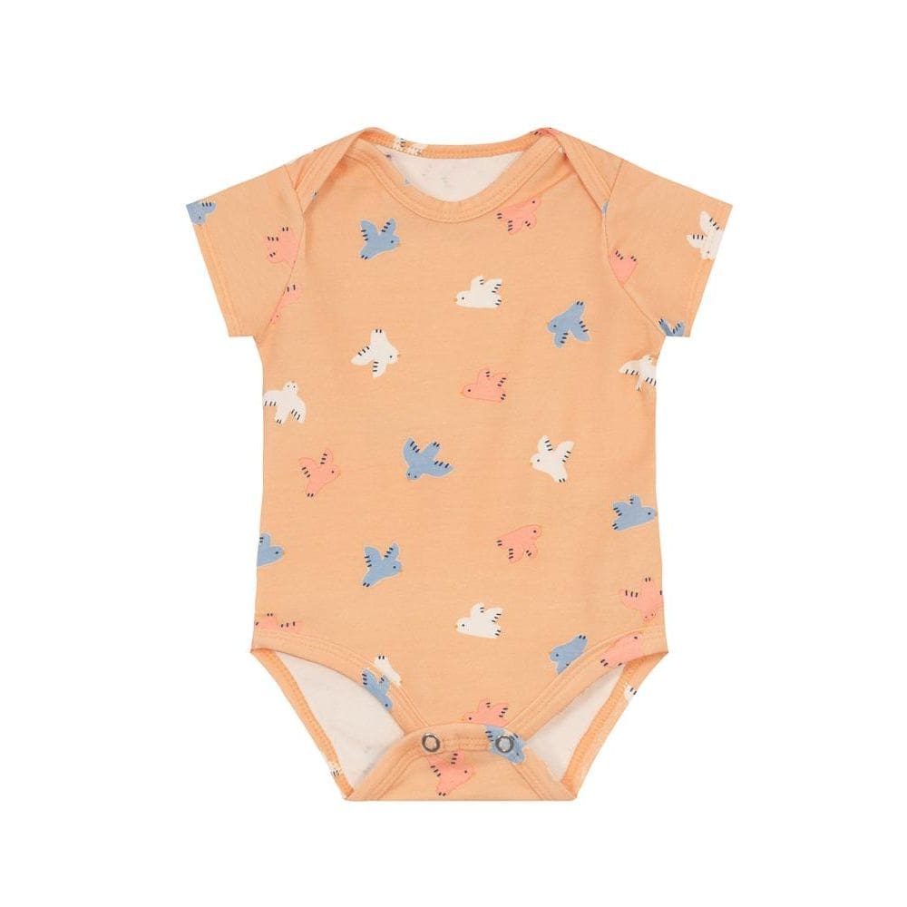 Body bebê menina de passarinhos Brandili Baby