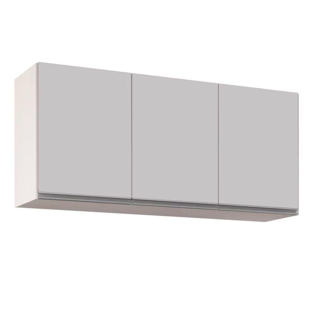 Armário Aéreo De Cozinha 03s Tina Branco 120cm