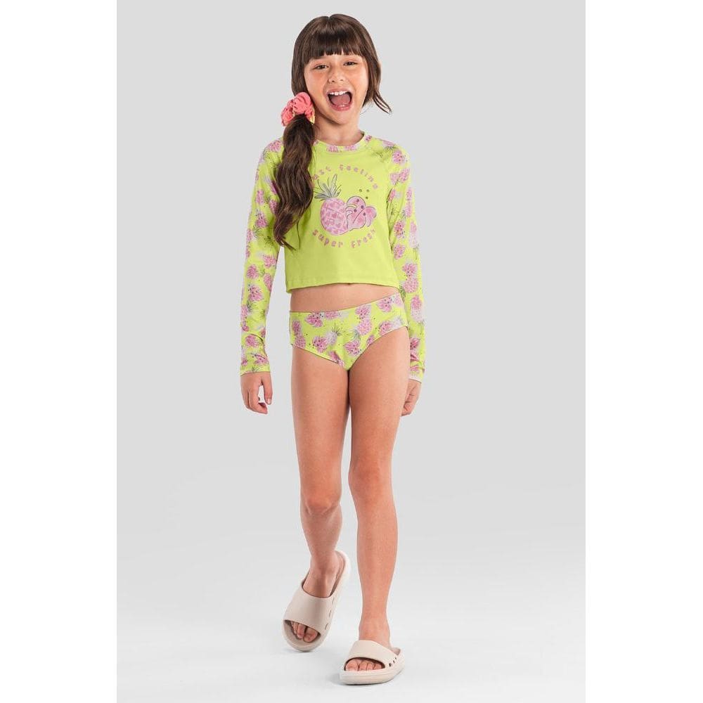 Biquíni infantil menina em malha UV poliéster Brandili
