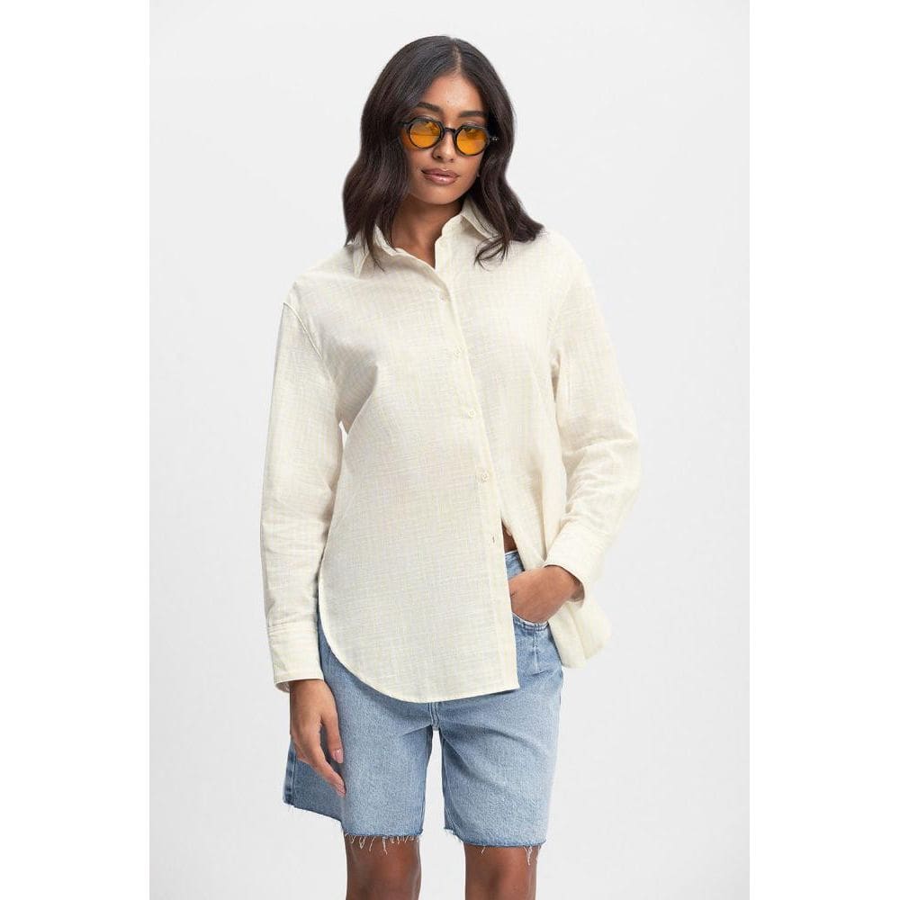 Camisa Feminina Bearritz Tinto com Botões Essendi P