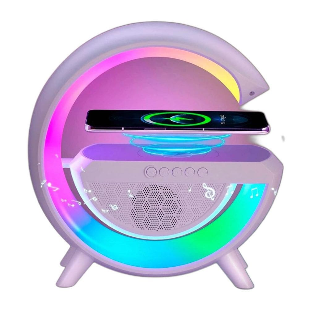 Luminária De Mesa Abajur Rgb Smart Bluetooth Speaker Wireles