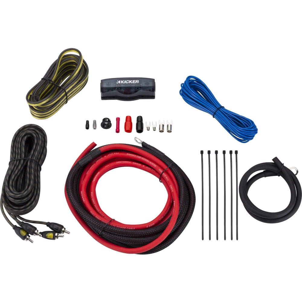 Kit de fiação de amplificador KICKER 47VK6 VK6 6AWG com interconexões 2CH