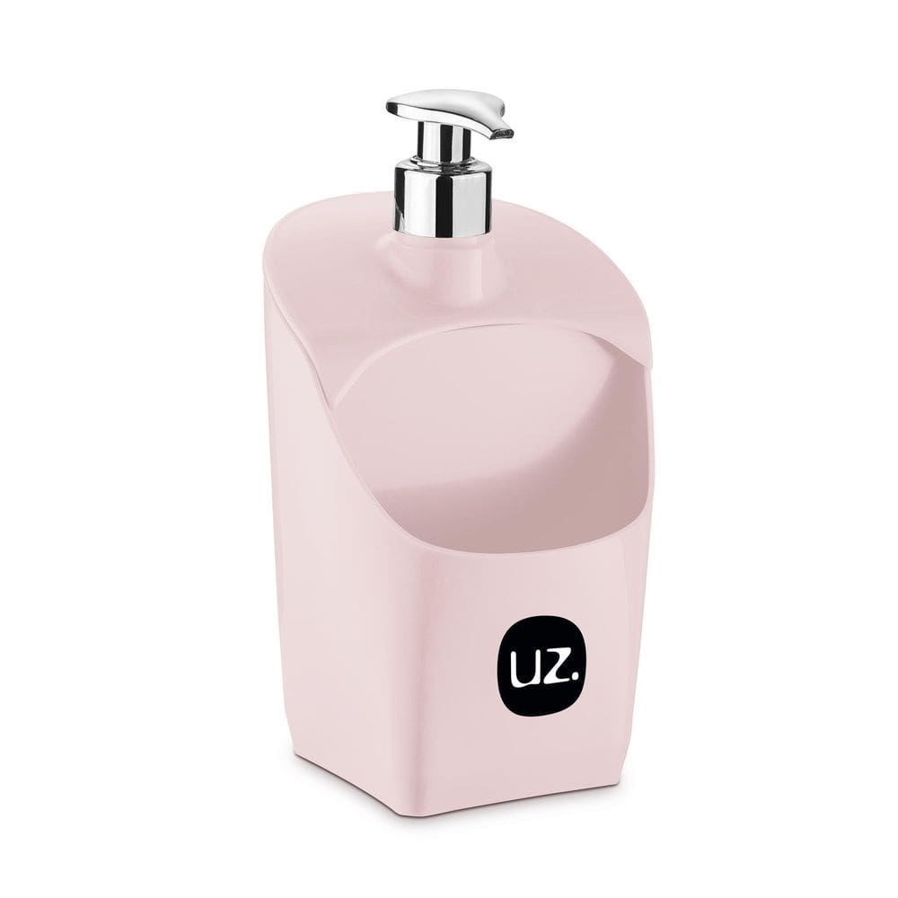 Porta Detergente Dispenser Com Suporte Para Esponja Uz Rosa