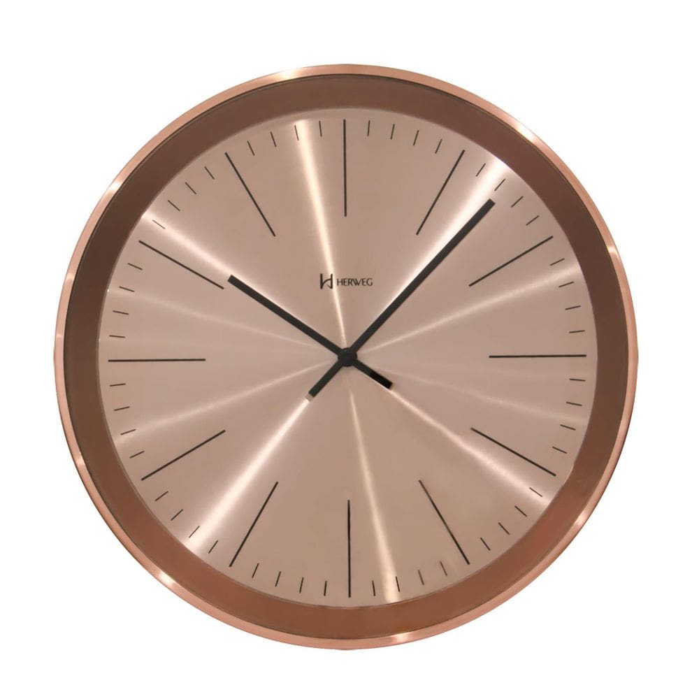 Relógio De Parede Herweg Rose Metalizado 6497-309