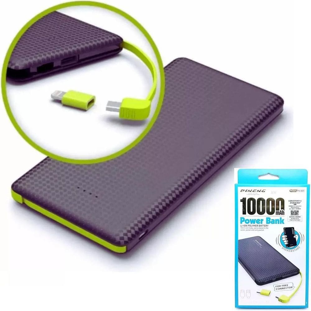 Carregador Portátil 10000Mah Power Bank Celular E Tablet