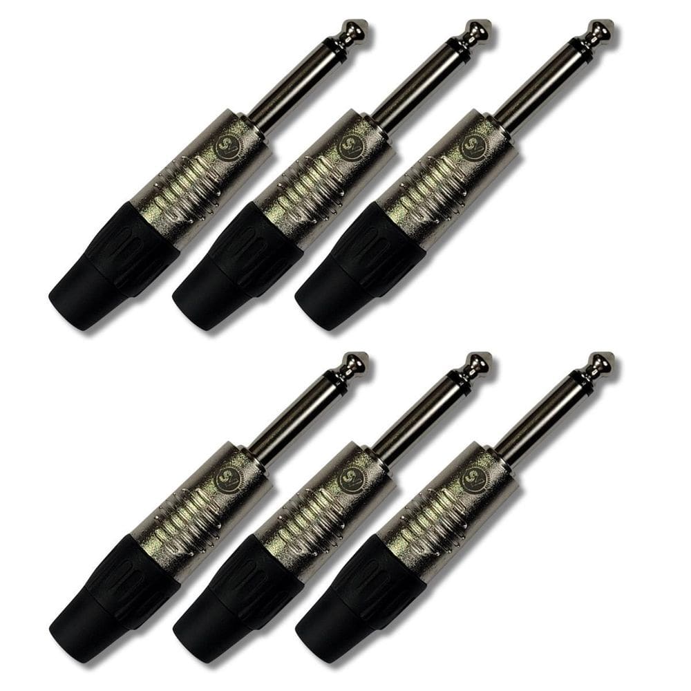 Kit 6 Plug P10 Macho Mono Rofissional Soundvoice P10Mn