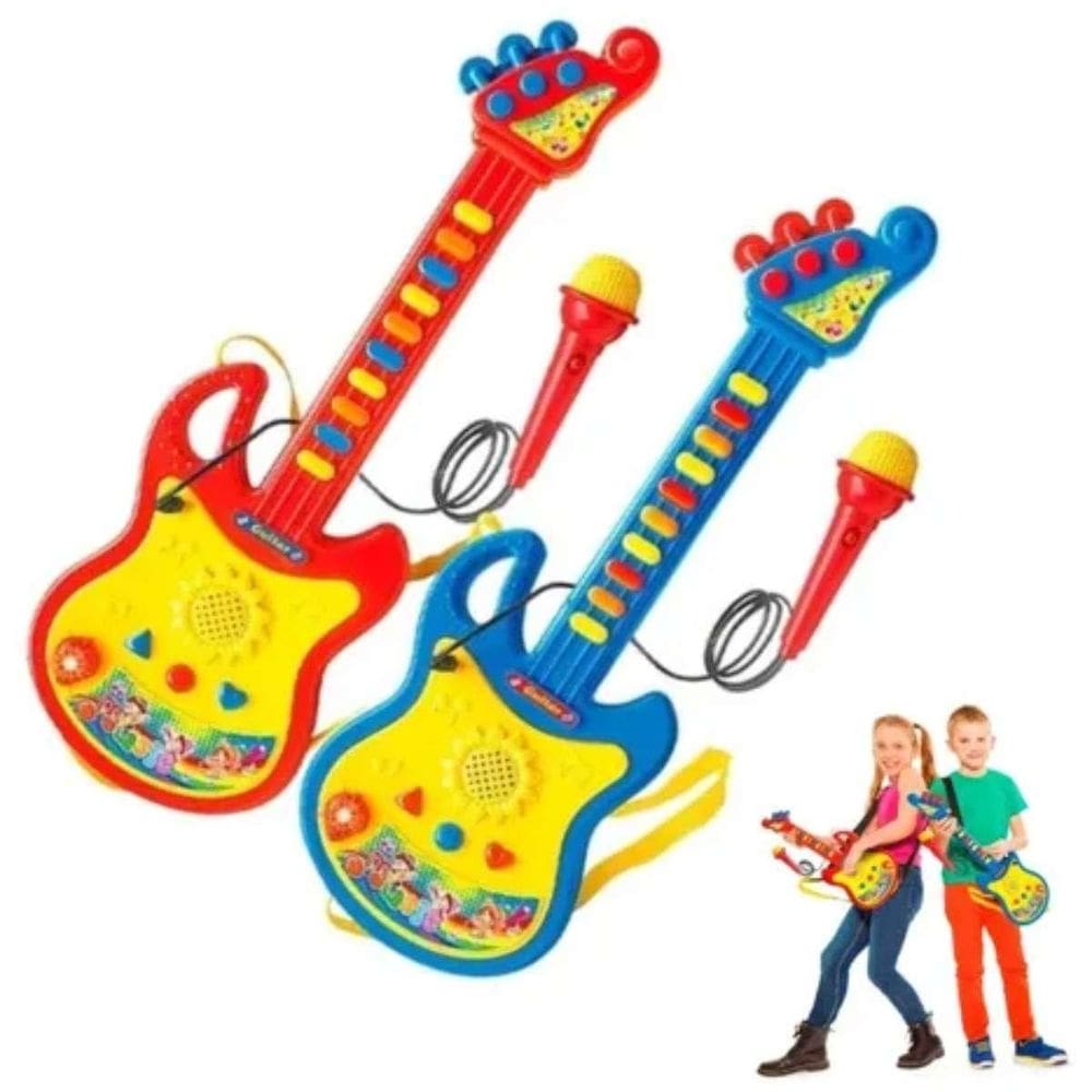 Guitarra Infantil Musical Prático E Funcional