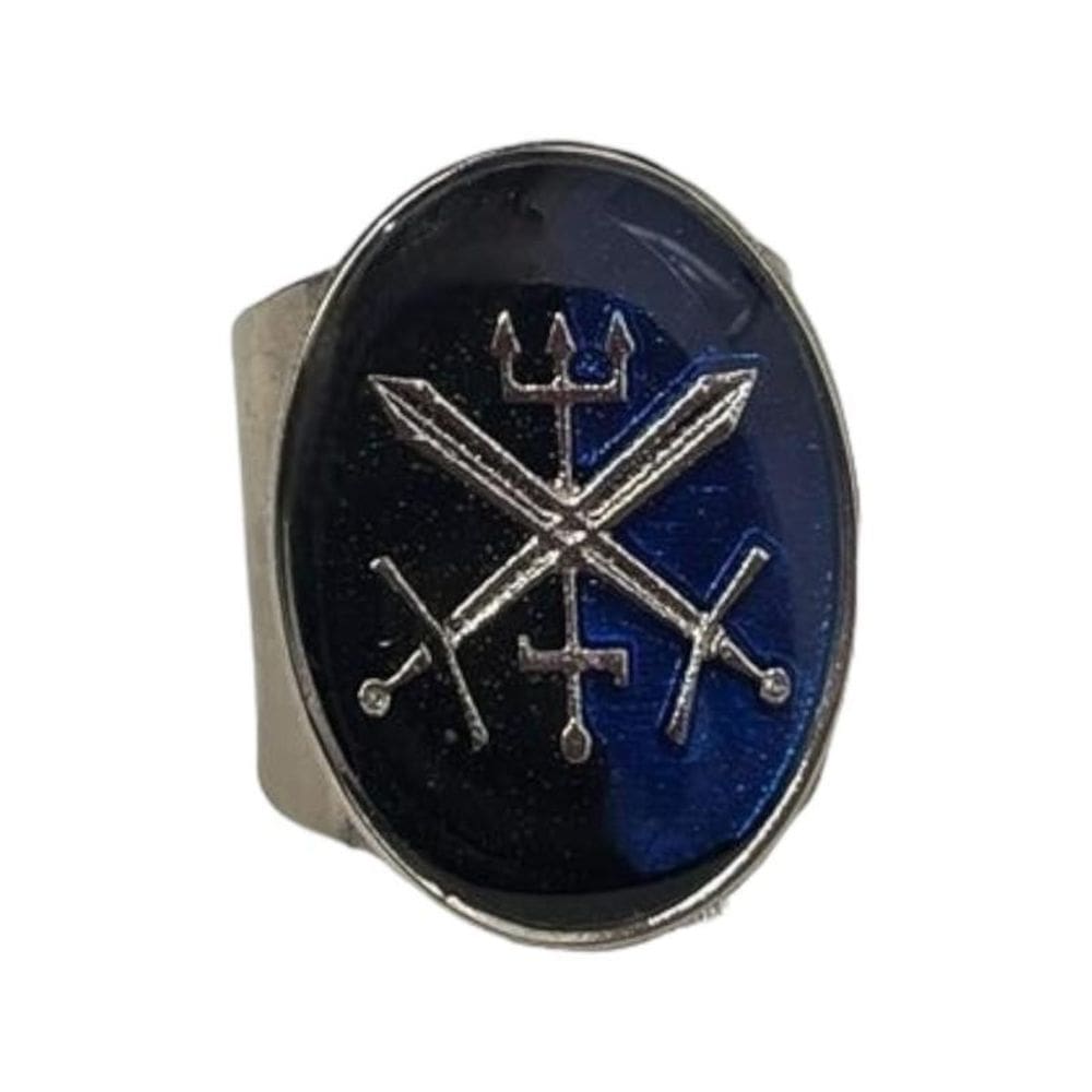 Anel Ajustável Ogum Xoroquê 2,70 Cm Niquelado Em Metal