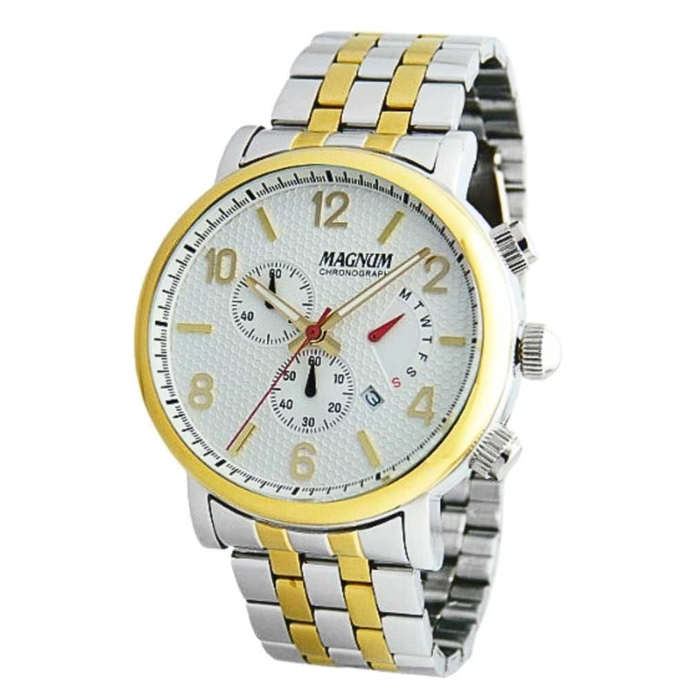 Relógio Masculino Magnum Cronógrafo Ma35226S - Prata