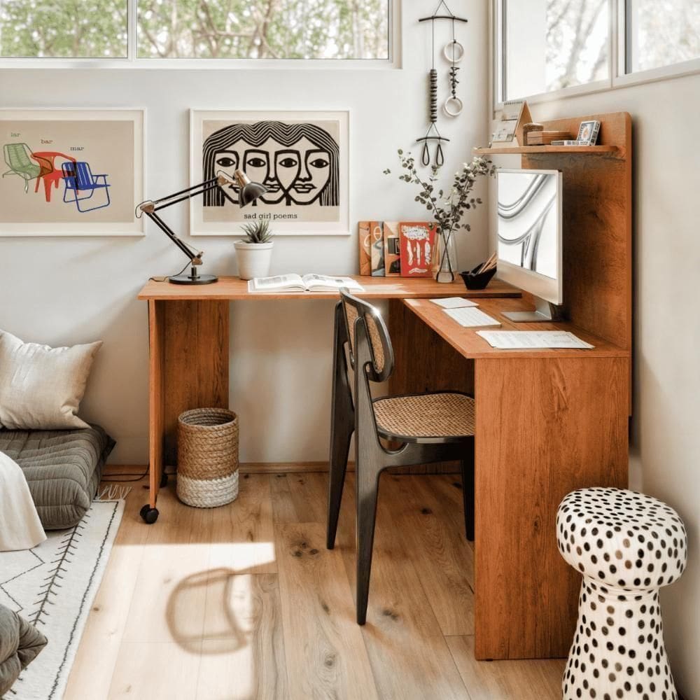 Escrivaninha Para Escritorio Em L Algarve Freijo