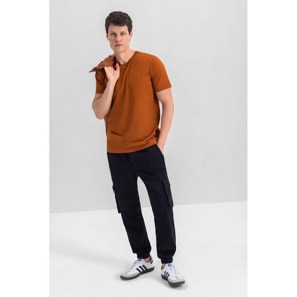 Camiseta masculina em meia malha Essendi - P