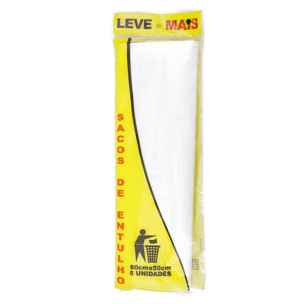 Saco de Entulho 80x50cm Grande com 5 Unidades - 1201 - MÃO NA OBRA