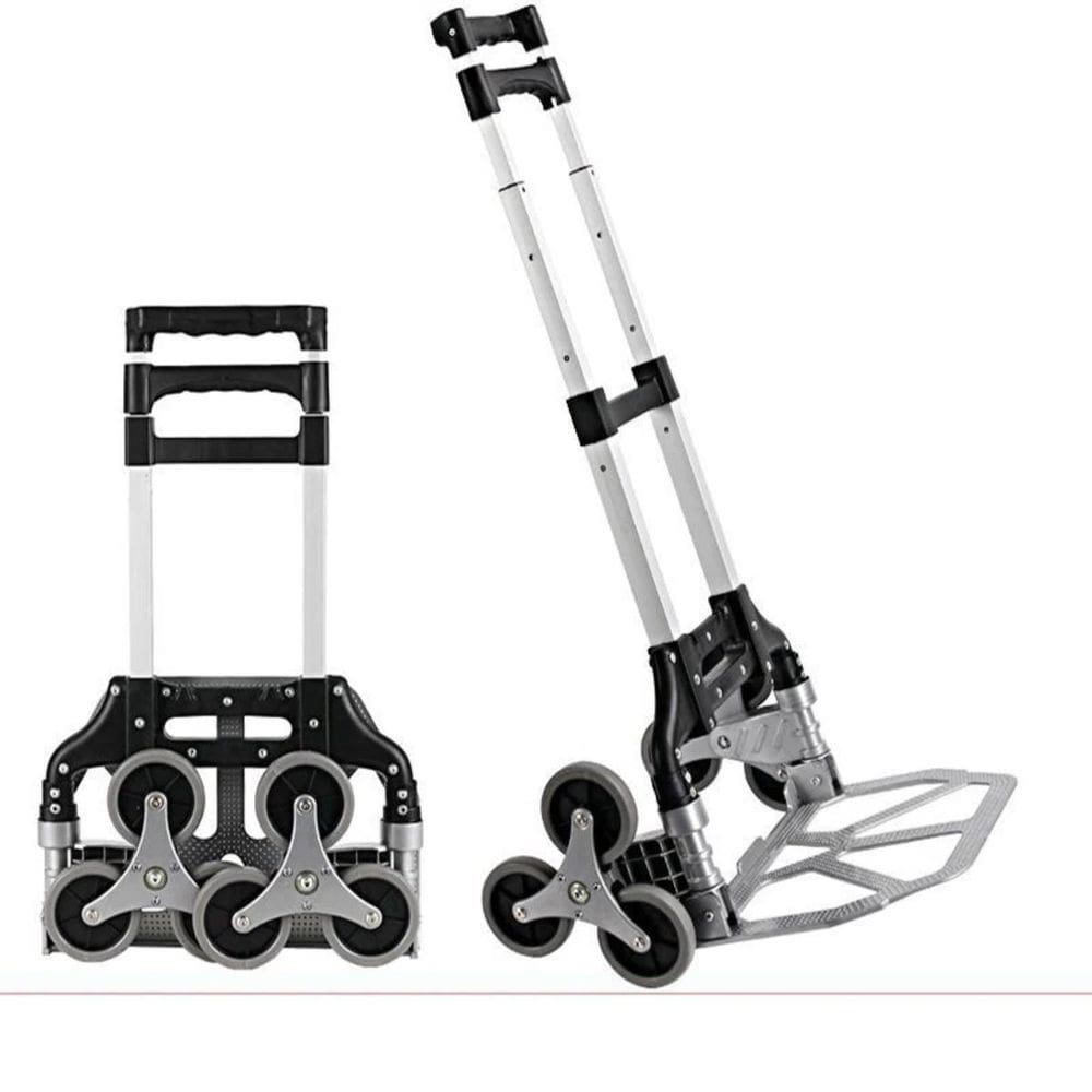 Carrinho De Mão Dobrável Rodas Triplas Alumínio Pra Escadas