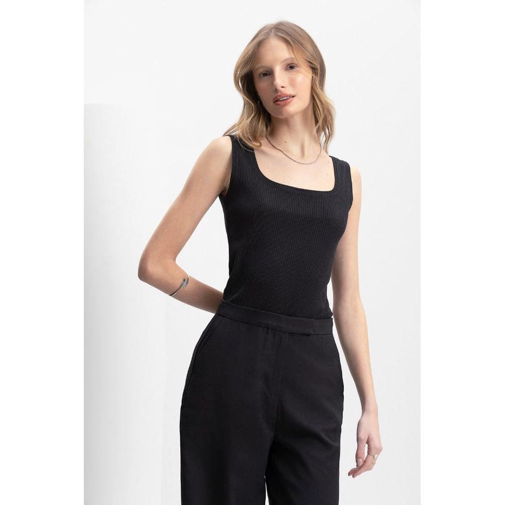 Blusa feminina regata em ribana Essendi - P