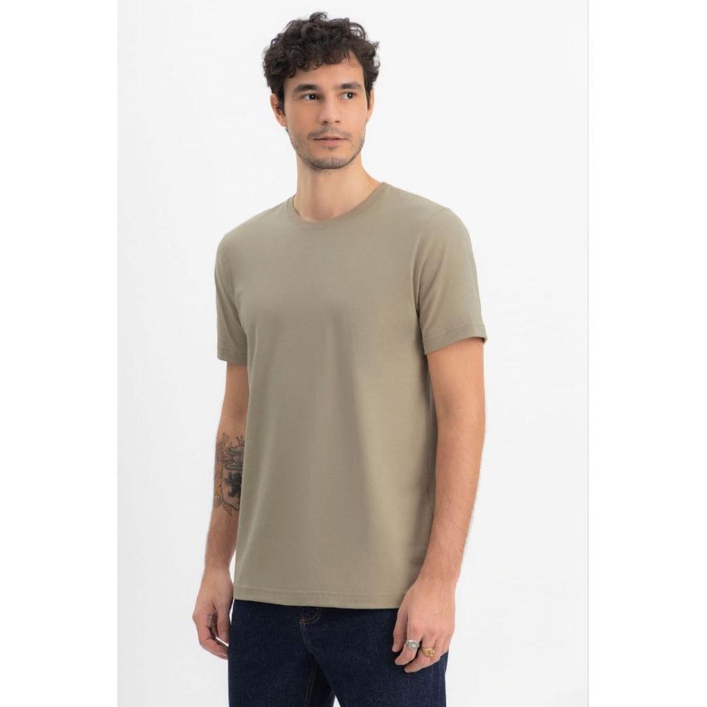 Camiseta masculina em meia malha Essendi - G
