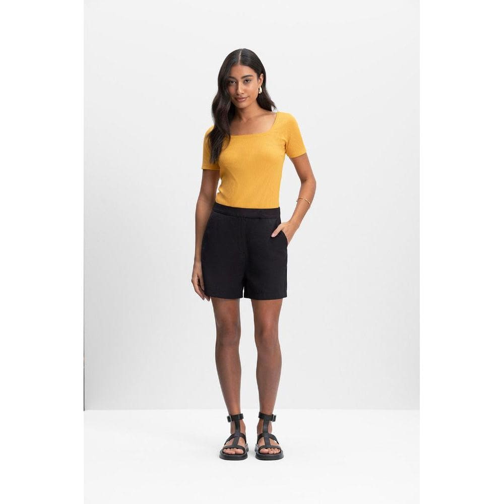 Blusa feminina em ribana canelada Essendi - P