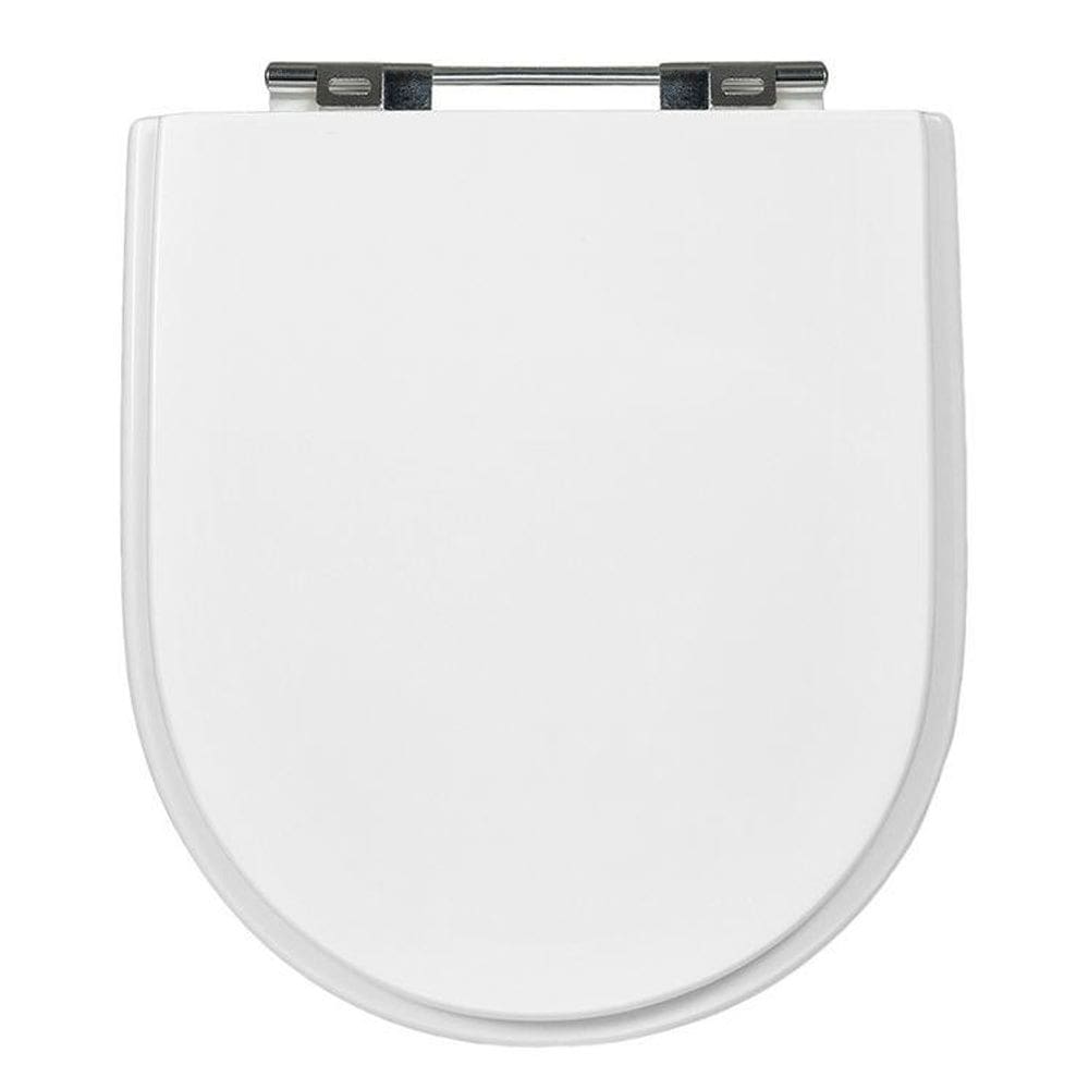 Assento Sanitário com Fechamento Comum em Mdf Laqueado Branco Sensi Dacqua