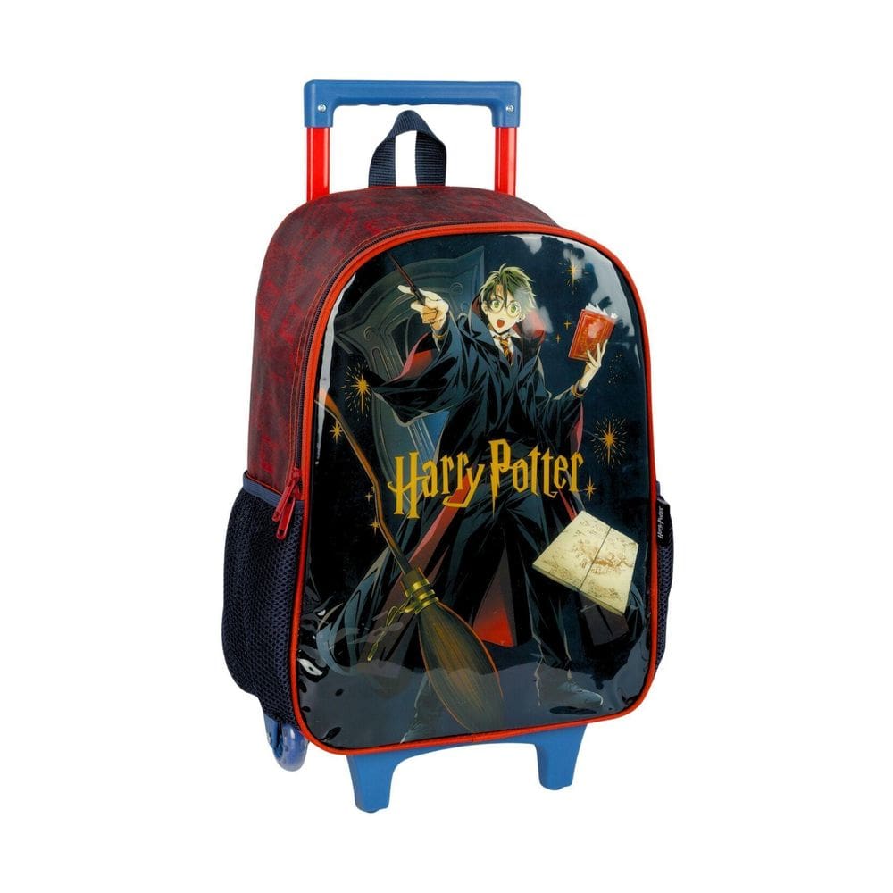 Mochila Escolar De Rodas Harry Potter Oficial - Vermelho