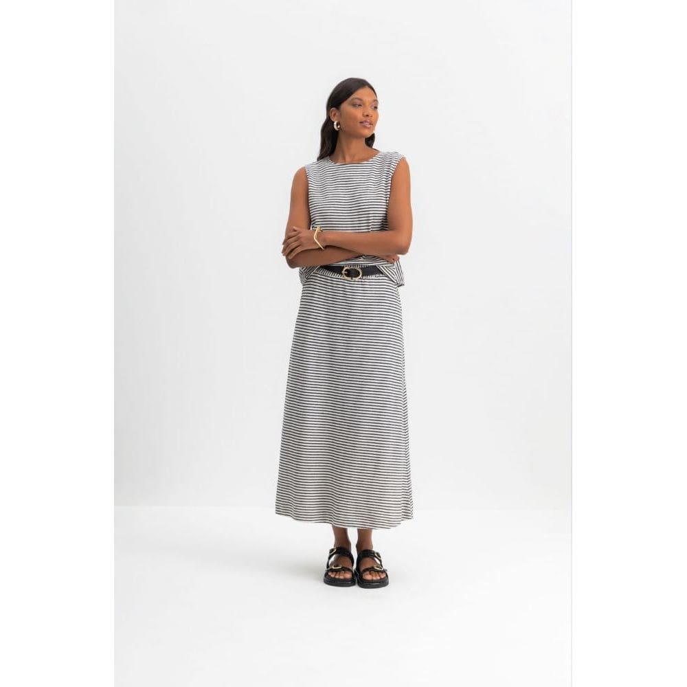 Saia longa feminina listrada Essendi - G