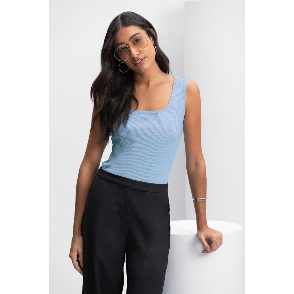 Blusa feminina regata em ribana Essendi - P