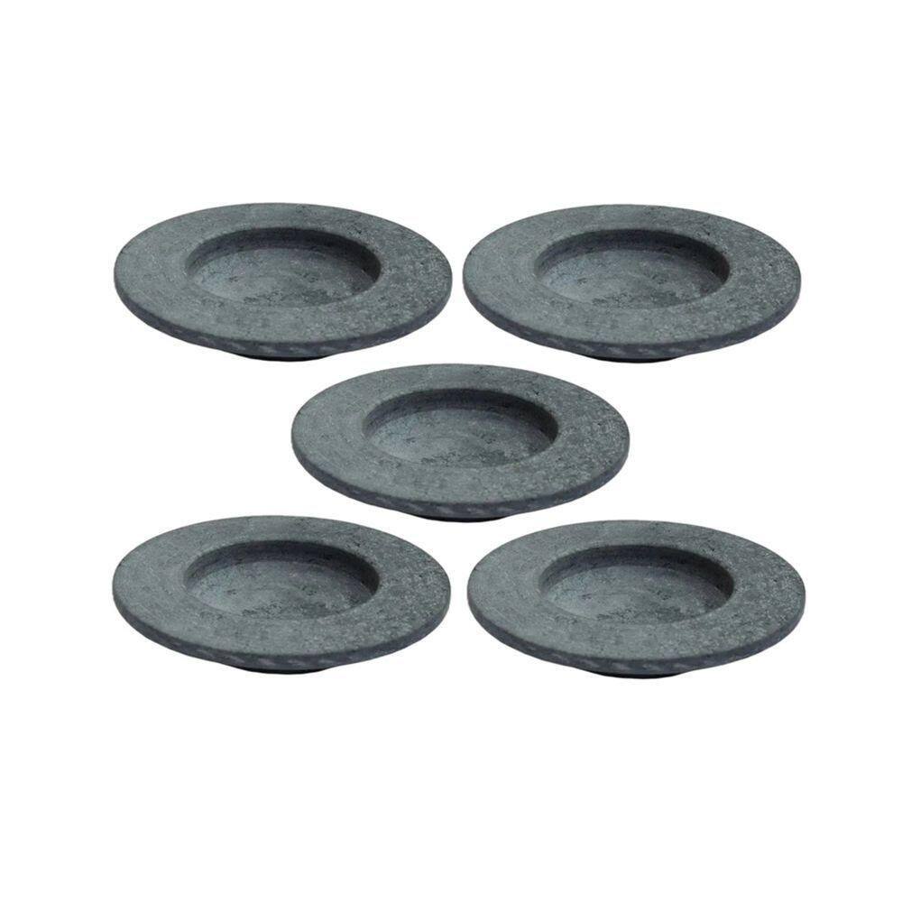Kit 5 Pratos Risoto Massa Chapéu Invertido Pedra Sabão 22Cm.. - Design Robusto