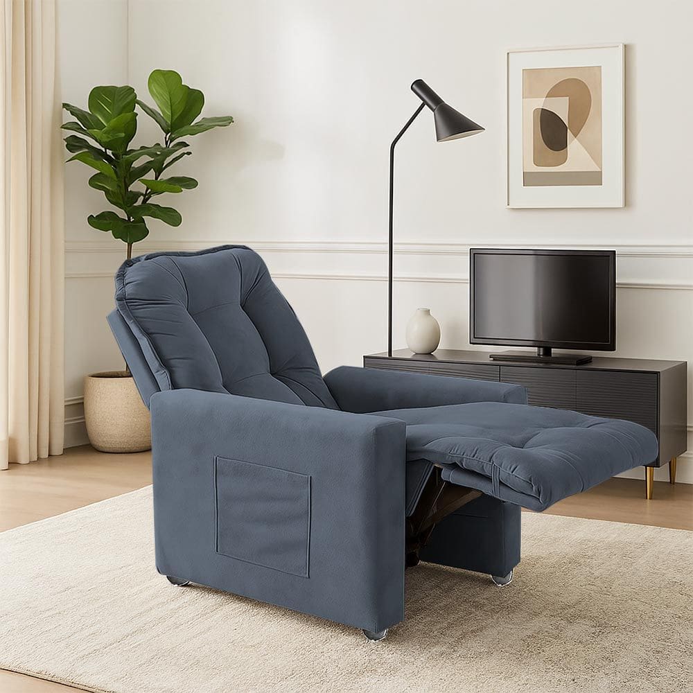 Poltrona Cadeira Vitória Papai E Mamãe Com Encosto Macio Para Sala De Descanso Grafite